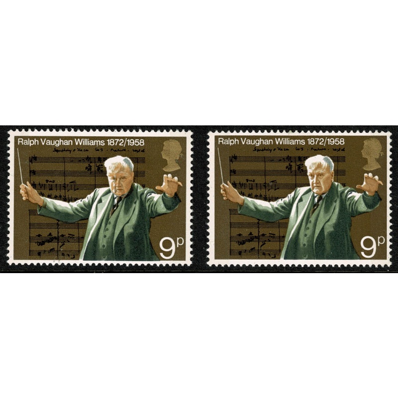 1972 General Anniversaries 9p. SHIFT OF BISTRE BROWN. SG 903