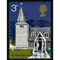 1972 Churches 3p. SHIFT OF RED TO LEFT. SG 904 var.