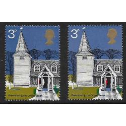 1972 Churches 3p. SHIFT OF RED TO LEFT. SG 904 var.