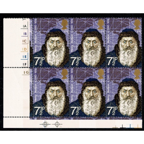 1972 Polar Explorers 7½p Unmounted mint Cyl. 1A 1B 1C 1D 1E 1F 1G  p24 no dot block. As illustrated. SG 899