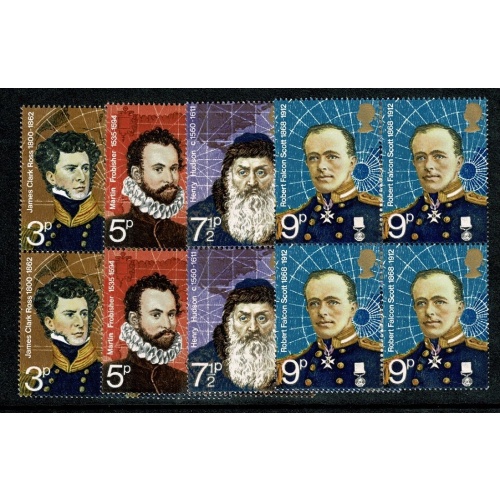 1972 Explorers. Unmounted Mint set of 4 values. Blocks of four. SG 897-900