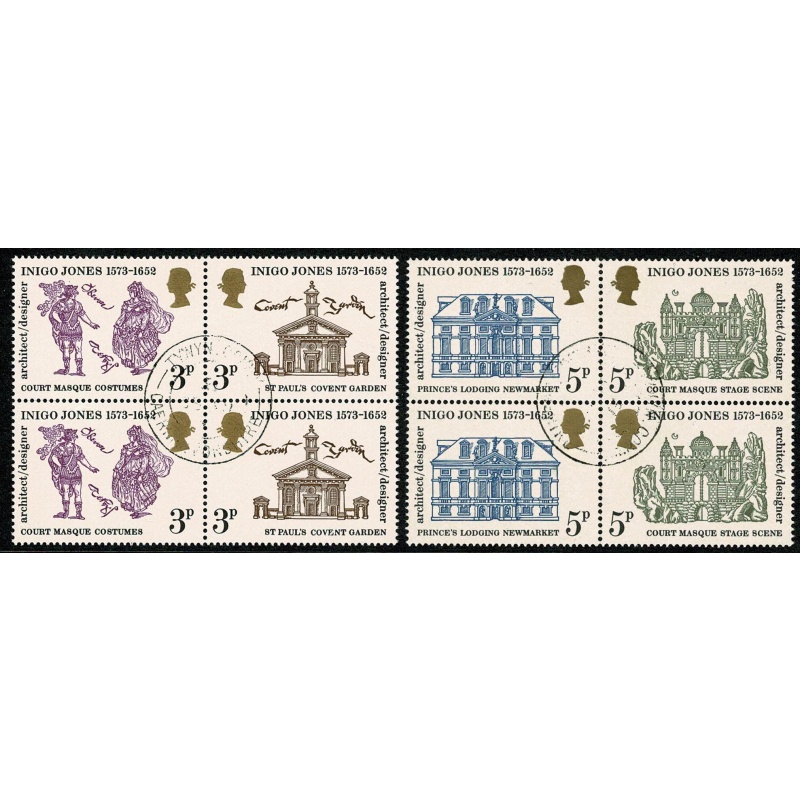 1973 Inigo Jones. Fine Used set in se-tenant blocks. SG 935-938