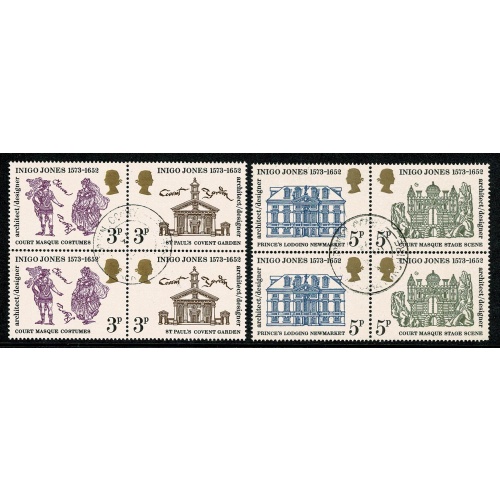 1973 Inigo Jones. Fine Used set in se-tenant blocks. SG 935-938