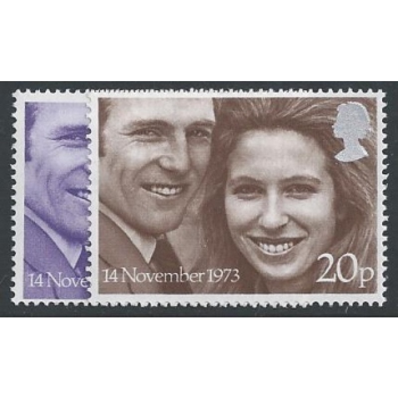 1973 Royal Wedding. SG 941-942