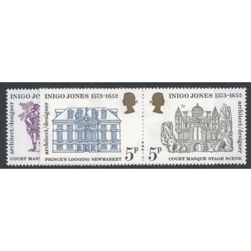 1973 Inigo Jones. Set of 4 values as se-tenant pairs. Unmounted Mint. SG 935-938