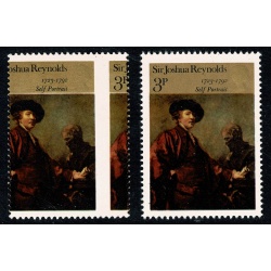 1973 Paintings 3p. Error SHIFT OF VERTICAL PERFORATIONS. SG 931 var.