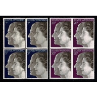 1972 Royal Silver Wedding (Rembrandt). UM set of 2 values. Blocks of four.  SG 916-917