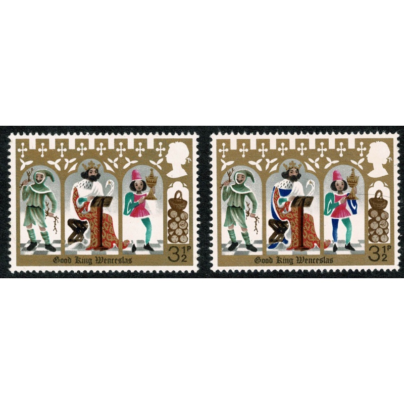 1973 Christmas 3½p (PVAD). MISSING BLUE. SG 948d