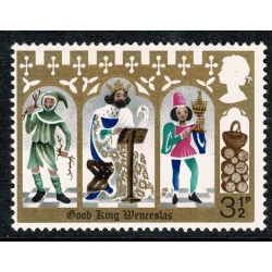 1973 Christmas 3½p (PVA). MISSING BRIGHT ROSE RED. SG 948g