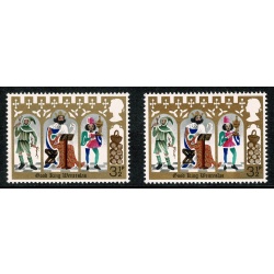 1973 Christmas 3½p (PVA). SHIFT OF ROSY MAUVE. SG 948 var