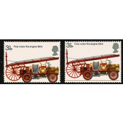 1974 Fire Service 3½p PERFORATION SHIFT single. SG 950 var