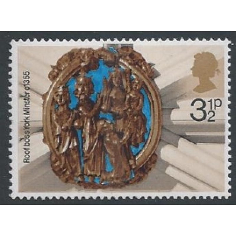 1974 Christmas 3½p CB.  SG 966 var.