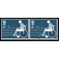 1975 Charity 4½p+1½p . Fine used pair. SG 970