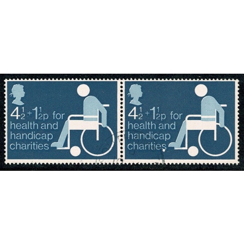 1975 Charity 4½p+1½p . Fine used pair. SG 970