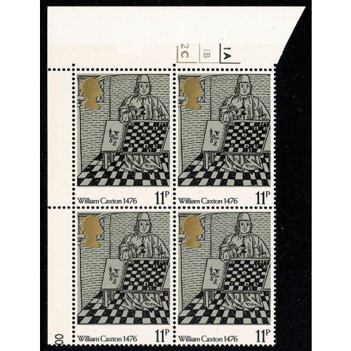 1976 Printing 11p. Cyl. 1A1B2C p62 no dot block of four.