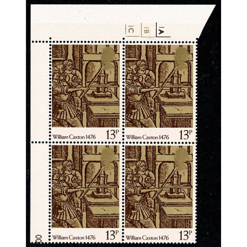 1976 Printing 13p. Cyl. 1A1B1C p62 no dot block of four.