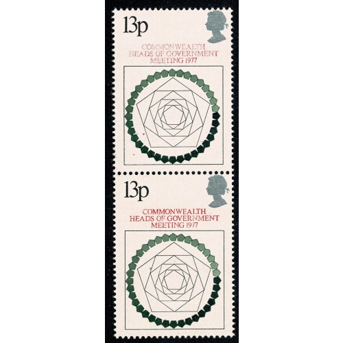 1977 Head of Government 13p DRY PRINT Variety, SG 1038 var
