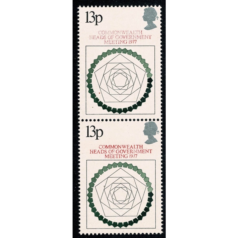 1977 Head of Government 13p DRY PRINT Variety, SG 1038 var