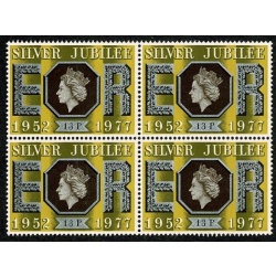 1977 Silver Jubilee 13p. WEAK SPOTTY PRINT OF SEPIA. SG 1037 var