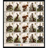 1977 Wildlife 9p. Listed variety in positional block. SG Spec W369c