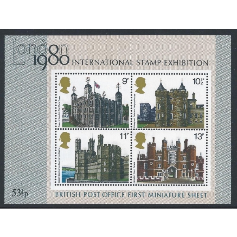 SG MS1058f. 1978 Buildings Miniature Sheet. Missing Phosphor.