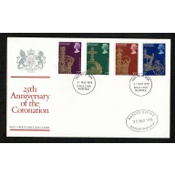 1978 Coronation. Set on FDC with FDI CDS "Kings Lynn Norfolk" with "Estate Office Sandringham" Cachet.