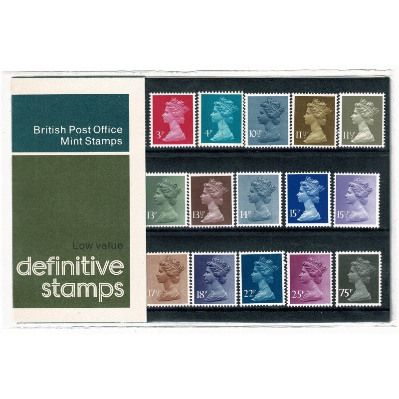 1981 Machin 2½p - 75p. Pack No. 129a