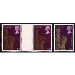 1978  Coronation 13p Bright Magenta head. SG 1062 var