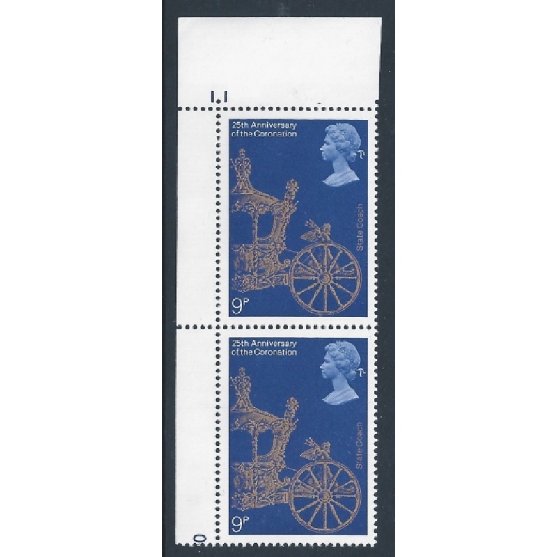 1978 Coronation 9p. "cluster of white dots" listed variety. SG Spec W387a