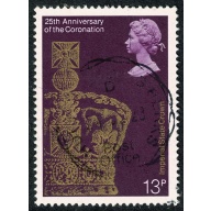 1978 Coronation 13p. Fine used. SG 1062