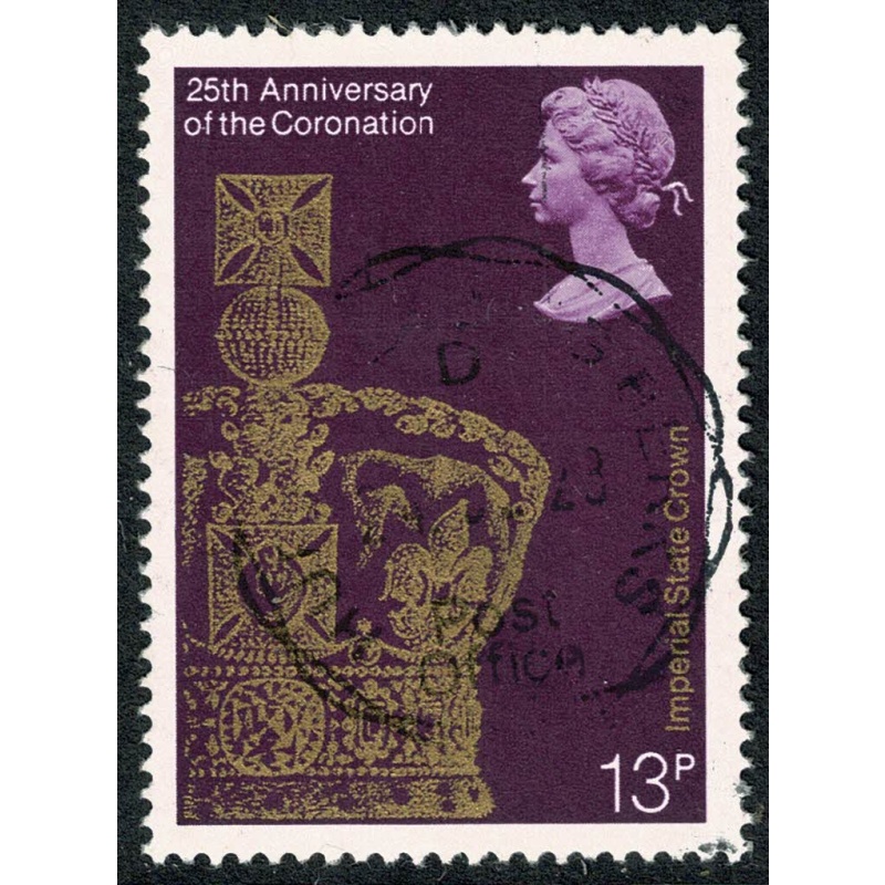 1978 Coronation 13p. Fine used. SG 1062