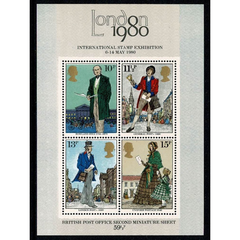 1979 R. Hill Miniature Sheet. Multiple minor colour shifts