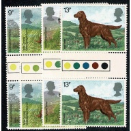 1979 Dogs. Traffic Light Gutter Pair Set of 4 values.