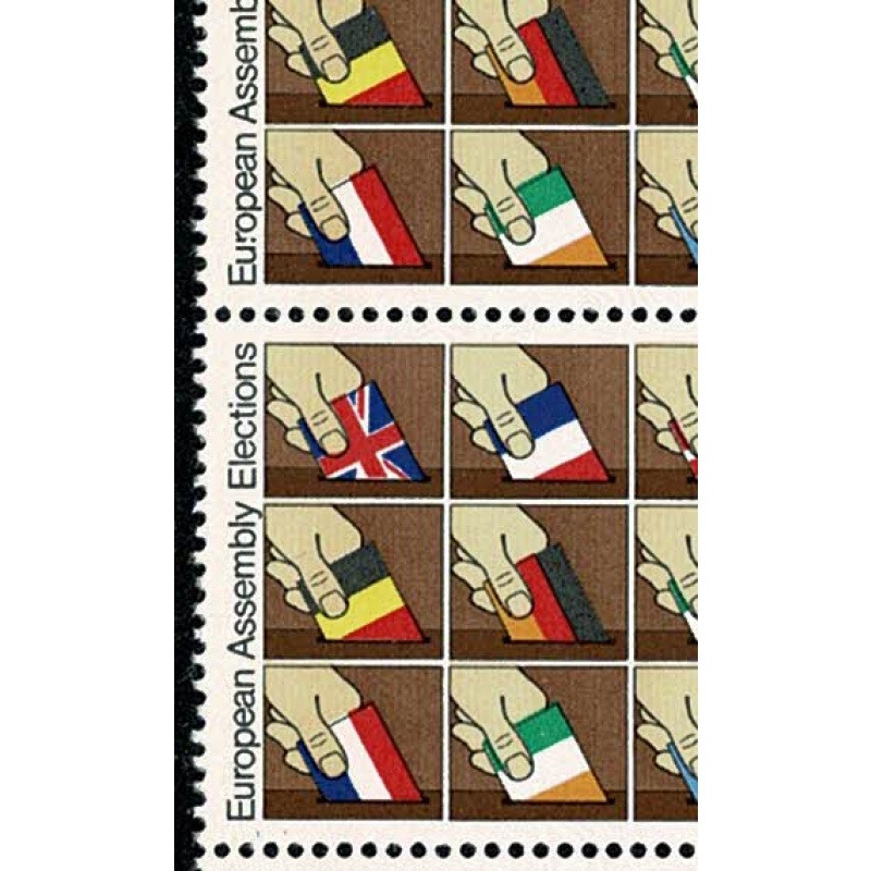 1979 European Elections 13p. Listed variety "broken r in European". SG Spec.W414b