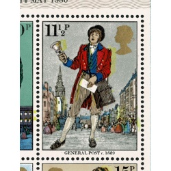 1969 Rowland Hill Miniature Sheet. SHIFT OF YELLOW