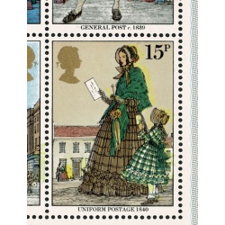 1969 Rowland Hill Miniature Sheet. SHIFT OF YELLOW