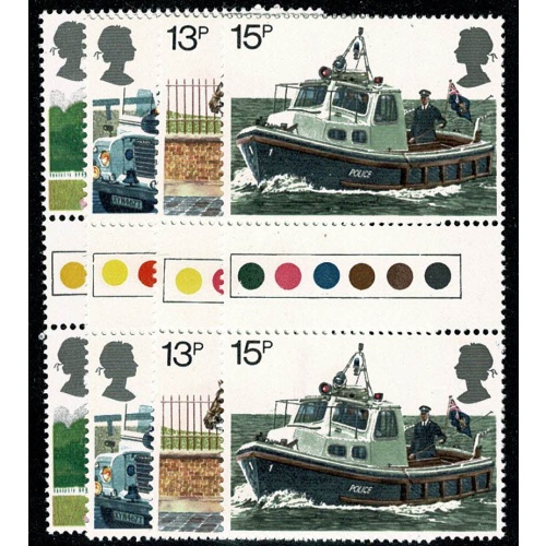 1979 Police. Traffic Light Gutter Pair Set of 4 values.