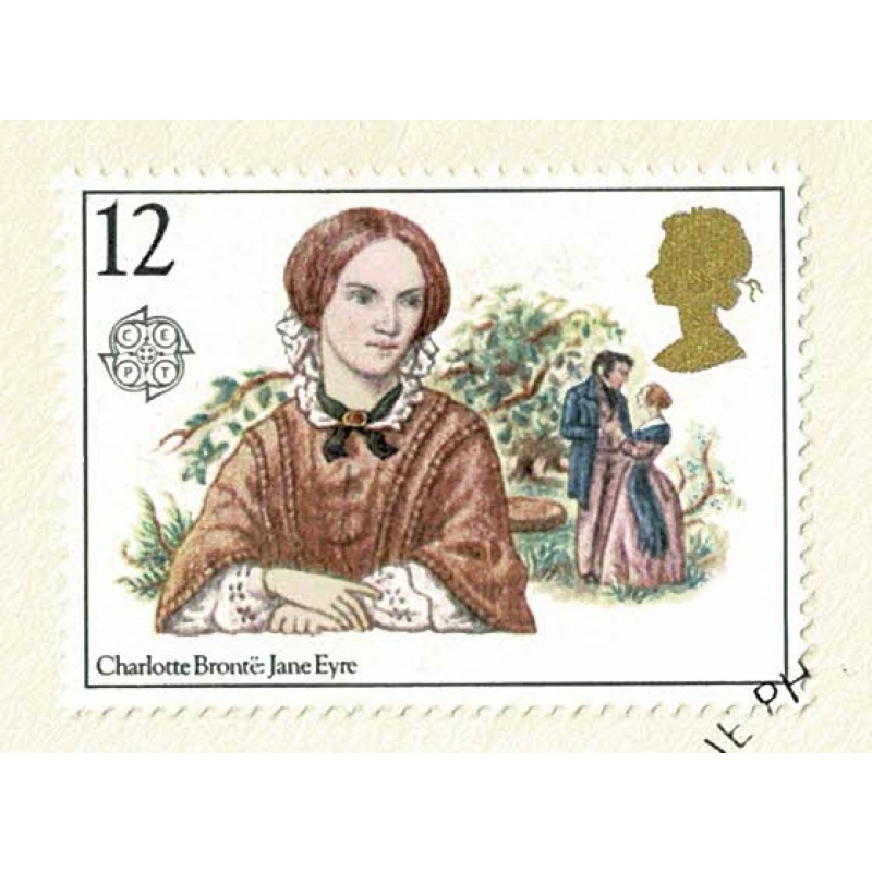 1980 Famous Authors. 12p value Missing "p" on FDC. Philatelic Bureau handstamp