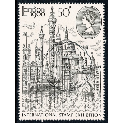 1980 London Stamp Exhibition 50p Type II. SG 1118a.  Very Fine Used