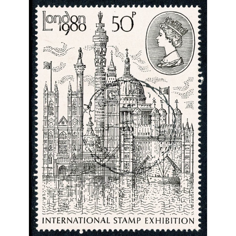 1980 London Stamp Exhibition 50p Type II. SG 1118a.  Very Fine Used