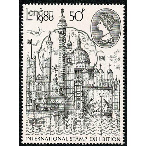 1980 London Stamp Exhibition 50p Type II. SG 1118a.  Very Fine Used