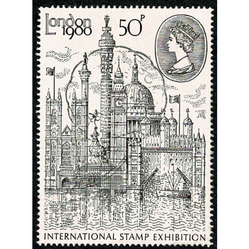 1980 London Stamp Exhibition 50p Type II. SG 1118a.  Very Fine Used