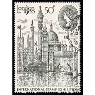 1980 London Stamp Exhibition 50p Type II. SG 1118a.  Fine Used,