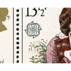 1980 Authors 13½p. Listed variety "broken line in emblem". SG Spec. W433b