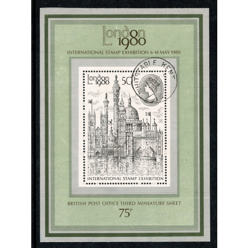 1980 London 80 Stamp Exhibition. Miniature Sheet fine used. SG MS1119
