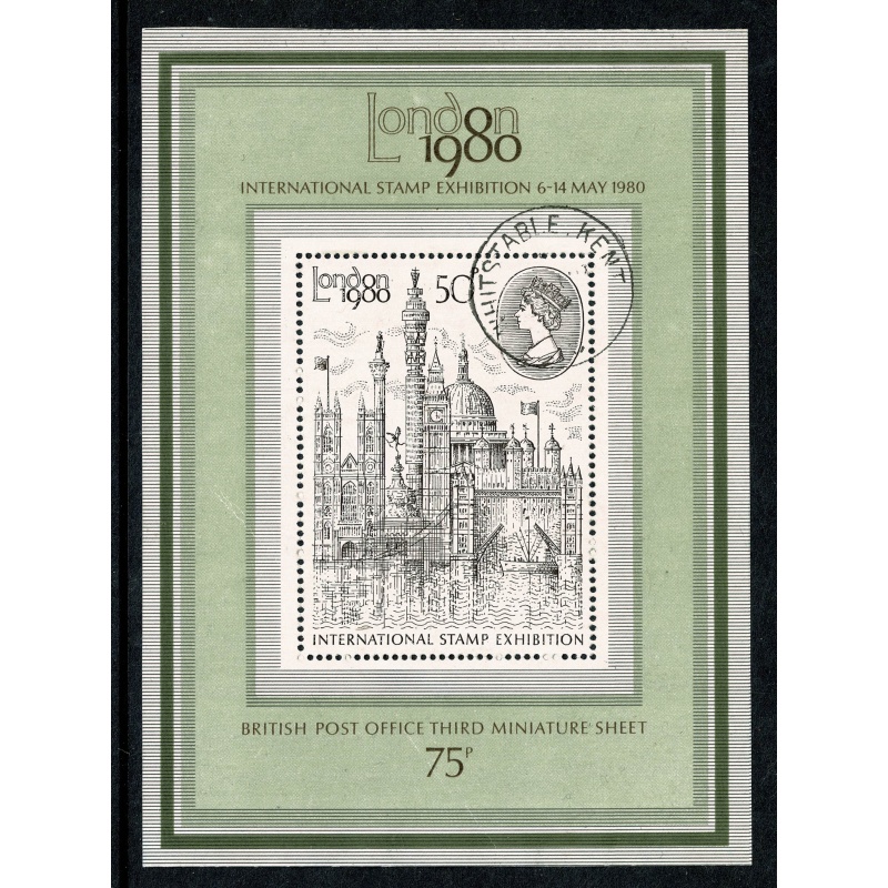 1980 London 80 Stamp Exhibition. Miniature Sheet fine used. SG MS1119