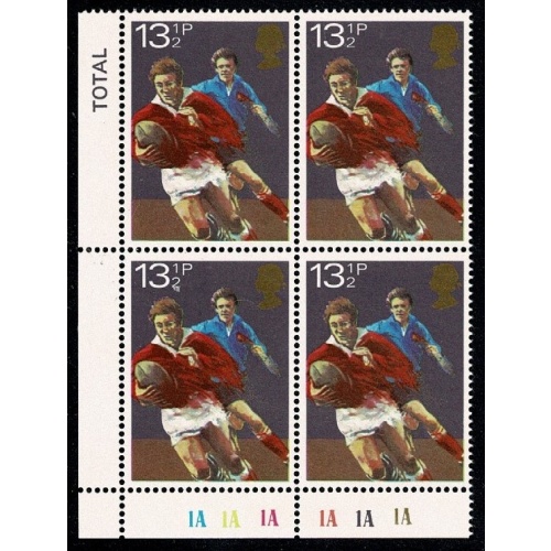 1980 Sport Centenaries 13½p Plate 1A 1A 1A 1A 1A 1A block of 4. SG 1135