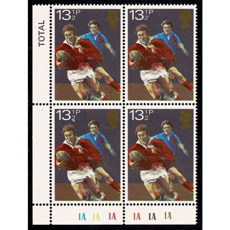 1980 Sport Centenaries 13½p Plate 1A 1A 1A 1A 1A 1A block of 4. SG 1135