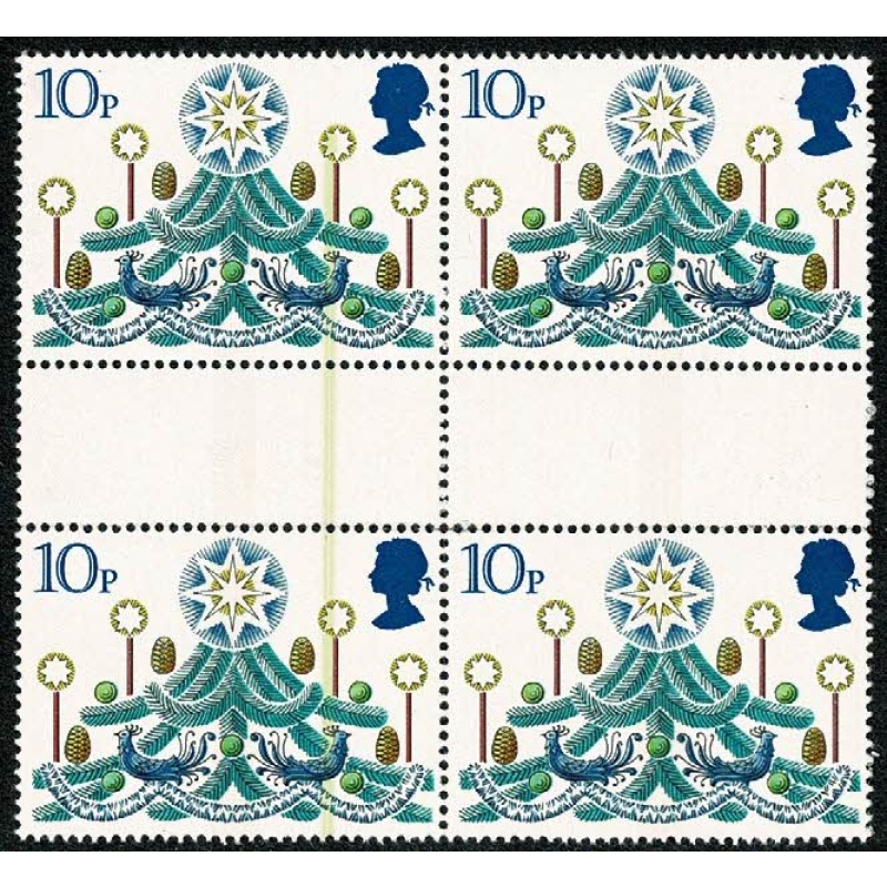 1980 Chistmas 10p. YELLOW BLADE FLAW. SG 1138 var