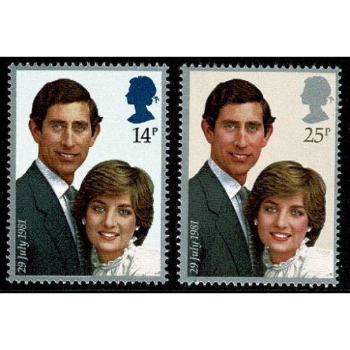 1981 Royal Wedding. SG 1160-1161.  UM set.